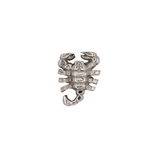 Scorpion threadless end in white gold