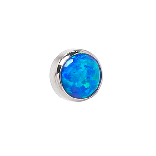 Threaded opal cabochon gem ends in titanium, 12g