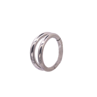 Titanium illusion double hinge/clicker, 18g