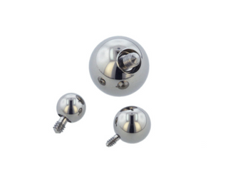 Threaded ball end in titanium for 14g