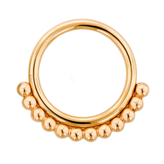 Vaughn beaded ring in 18k rose gold, 18g