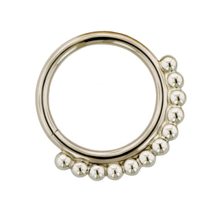 Vaughn beaded ring in 18k white gold, 18g