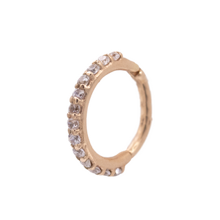 Vertical gem clicker with CZ gems rose gold, 18g 5/16”