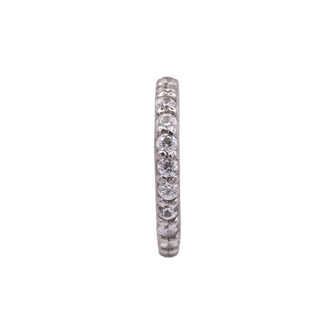 Vertical gem clicker with CZ gems white gold, 18g 5/16”