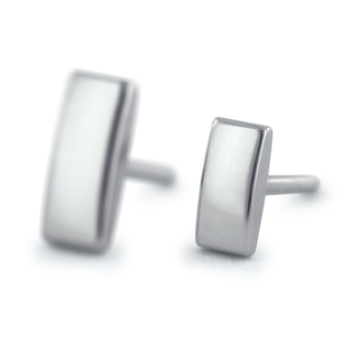 Rectangle bar threadless end in titanium 3mm