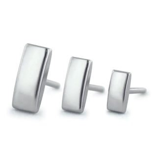 Rectangle bar end in titanium, 5mm, threadless