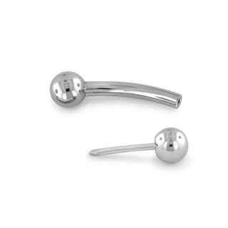 Threadless curved barbell in titanium, 16g