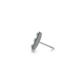 Gem bar with 3-1.5mm gems in titanium, threadless