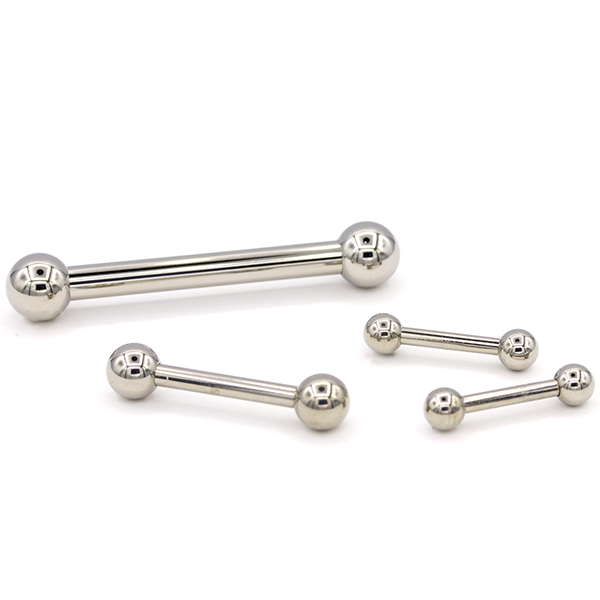 Titanium Threaded Straight Barbells & Flat Backs