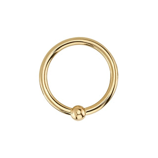 Fixed bead ring in yellow gold 16g