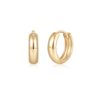 Classic cuff clicker in yellow gold, 18g 8mm