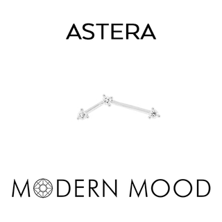 Astera 3 with diamonds in white gold
