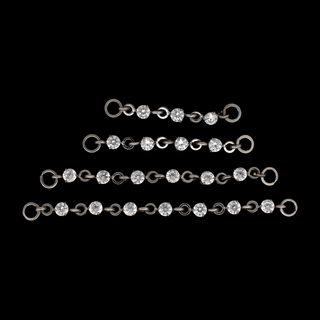 Emery bezel CZ chain in titanium