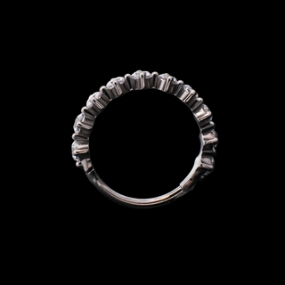 Vittoria hinged ring with CZ gems in titanium, 18g