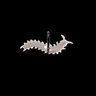 Draven centipede threadless end with CZ gems in titanium