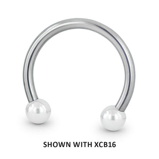 Threadless circular barbell post in titanium 16g