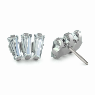 Baguette fan threadless end in titanium