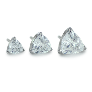 Trillion prong threadless end in titanium