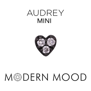 Audrey mini with gen diamonds in black gold