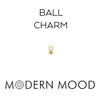 Ball charm in yellow gold,  2.4mm
