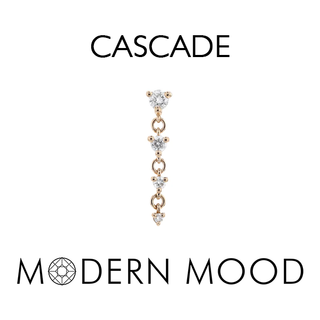 Cascade end with quadrupal diamond in rose gold