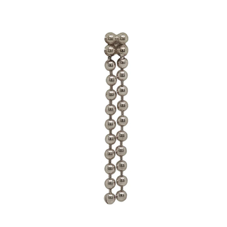 Double bella threadless end with chain dangle in white gold