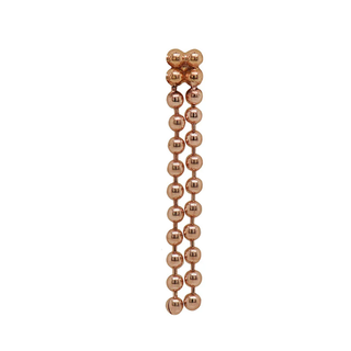 Double bella threadless end with chain dangle in rose gold