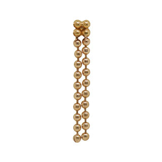 Double bella threadless end with chain dangle in yellow gold
