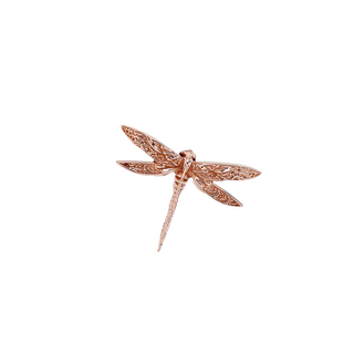 Dragonfly threadless end in rose gold