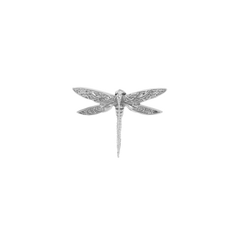 Dragonfly threadless end in white gold