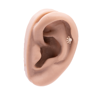 Eclipse threadless sun end with rose cut moonstone in rose gold