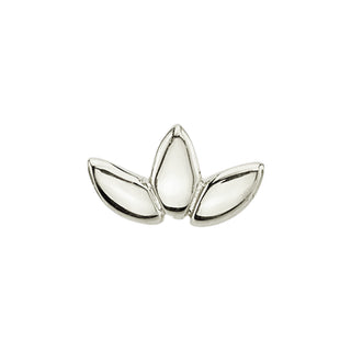 Flat marquise fan white gold, threadless