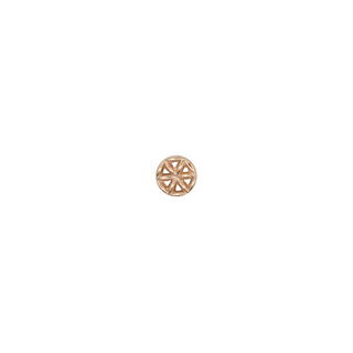 Flower of life end in rose gold, 4mm, threadless
