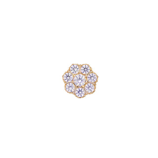 Gatsby flower threadless end in rose gold