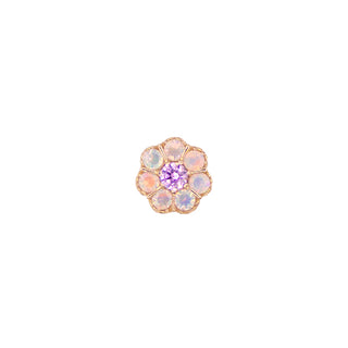 Gatsby flower threadless end in rose gold