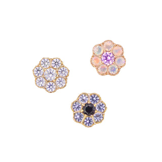 Gatsby flower threadless end in rose gold