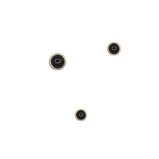 Bezel-set threadless onyx gem end in white gold, 2-3mm sizes