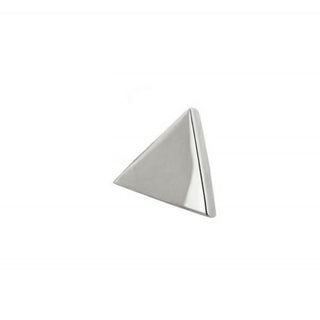 Triangle end in white gold, 5mm, threadless