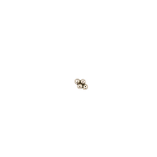 4-ball diamond threadless end in 14k white gold