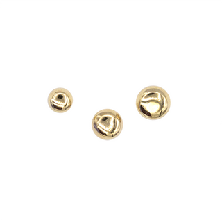Dome end in yellow gold, threadless