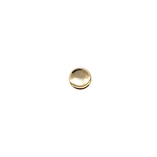 Disk in yellow gold, 4mm, threaded for 14g