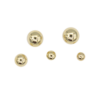 Ball end in yellow gold, threadless