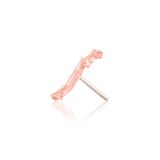 Thorn threadless end in rose gold,  2.5x7mm  overall