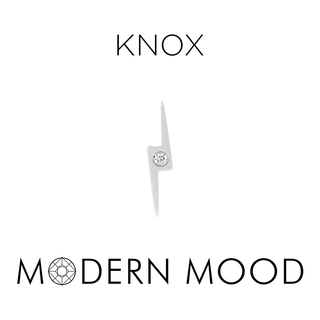 Threadless knox lightning bolt in white gold with gen diamond, 1.5x7mm