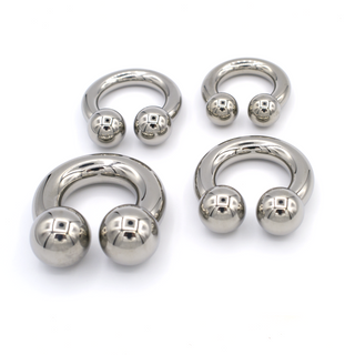 Circular barbell in titanium, 00g
