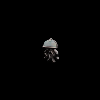 Marina jellyfish threadless end with gem in titanium