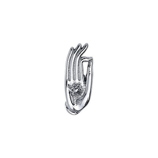 Meditate end in white gold, threaded for 14g