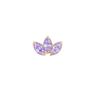 Marquise fan end in rose gold, threadless