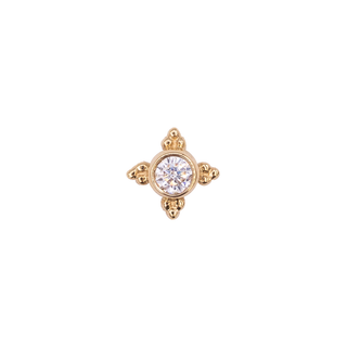 Mini Kandy with CZ in rose gold, threadless