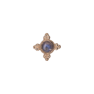 Mini Kandy with rainbow moonstone in rose gold, threadless